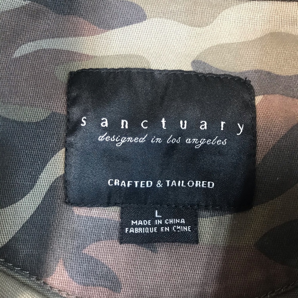 Sanctuary Camo Jacket Snap Button Jacket Large - image 4
